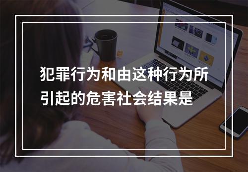 犯罪行为和由这种行为所引起的危害社会结果是