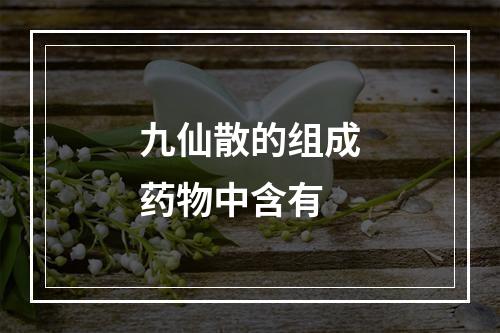 九仙散的组成药物中含有