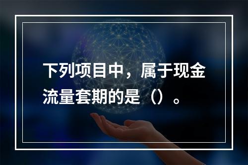 下列项目中，属于现金流量套期的是（）。