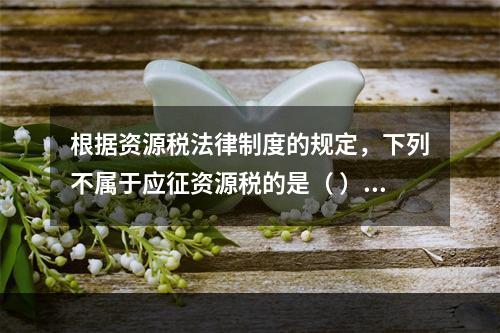 根据资源税法律制度的规定，下列不属于应征资源税的是（ ）。