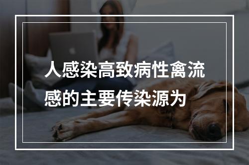 人感染高致病性禽流感的主要传染源为