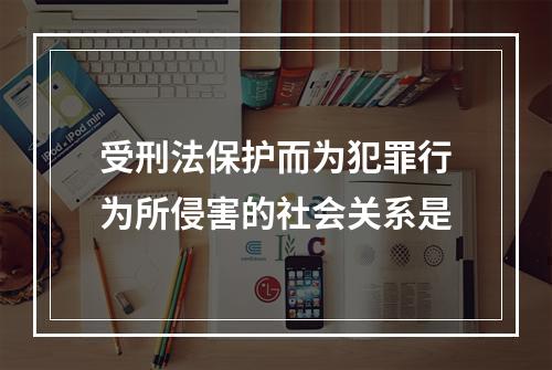 受刑法保护而为犯罪行为所侵害的社会关系是