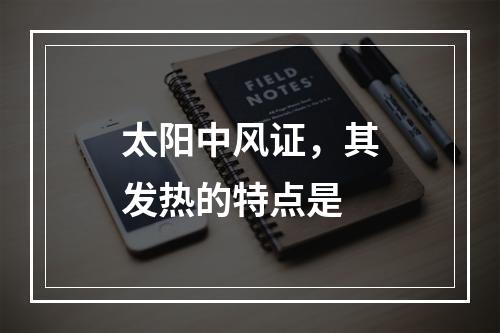 太阳中风证，其发热的特点是