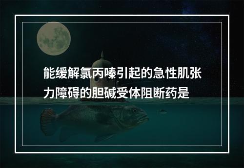 能缓解氯丙嗪引起的急性肌张力障碍的胆碱受体阻断药是