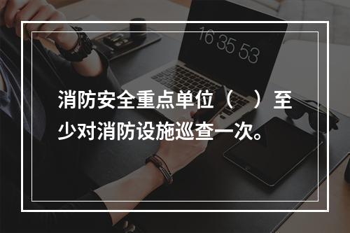 消防安全重点单位（　）至少对消防设施巡查一次。