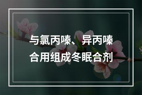 与氯丙嗪、异丙嗪合用组成冬眠合剂