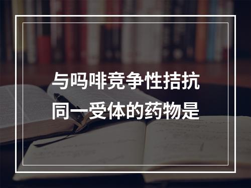 与吗啡竞争性拮抗同一受体的药物是