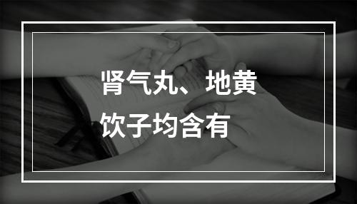 肾气丸、地黄饮子均含有