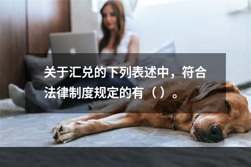 关于汇兑的下列表述中，符合法律制度规定的有（ ）。