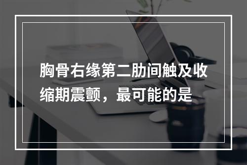 胸骨右缘第二肋间触及收缩期震颤，最可能的是