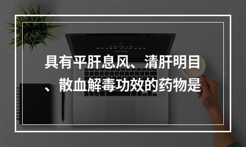 具有平肝息风、清肝明目、散血解毒功效的药物是