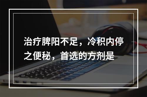 治疗脾阳不足，冷积内停之便秘，首选的方剂是