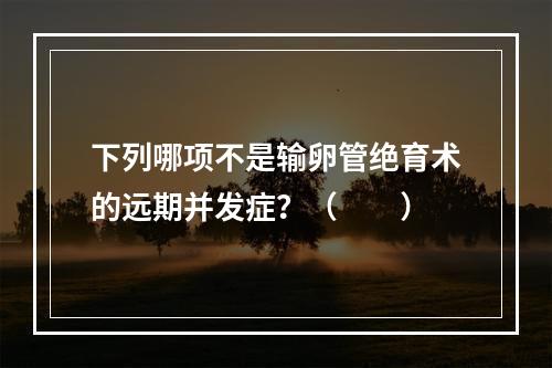 下列哪项不是输卵管绝育术的远期并发症？（　　）