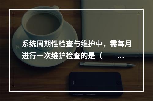 系统周期性检查与维护中，需每月进行一次维护检查的是（  ）。