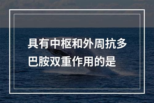 具有中枢和外周抗多巴胺双重作用的是