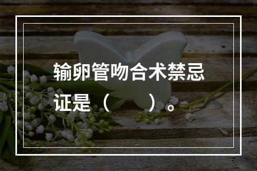 输卵管吻合术禁忌证是（　　）。