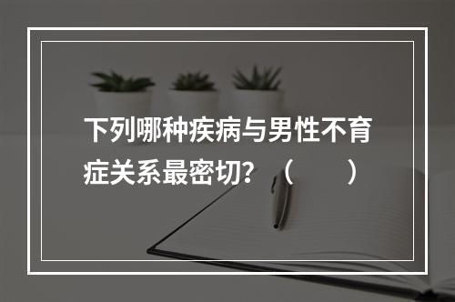 下列哪种疾病与男性不育症关系最密切？（　　）