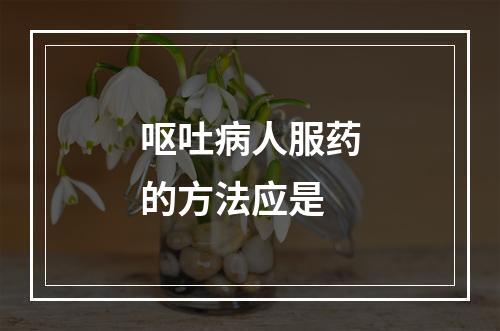 呕吐病人服药的方法应是