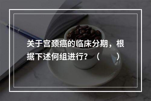 关于宫颈癌的临床分期，根据下述何组进行？（　　）