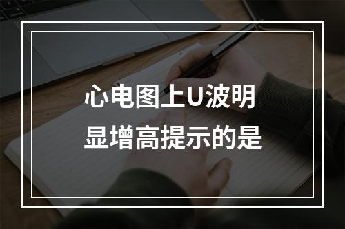 心电图上U波明显增高提示的是