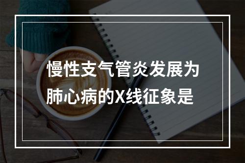 慢性支气管炎发展为肺心病的X线征象是