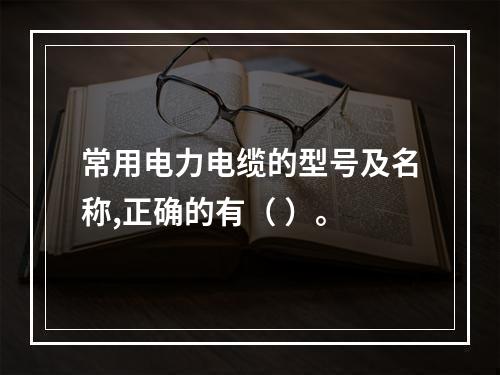 常用电力电缆的型号及名称,正确的有（ ）。