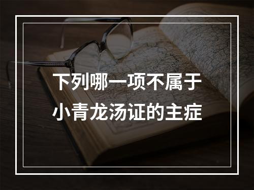 下列哪一项不属于小青龙汤证的主症