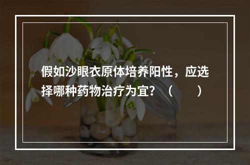 假如沙眼衣原体培养阳性，应选择哪种药物治疗为宜？（　　）