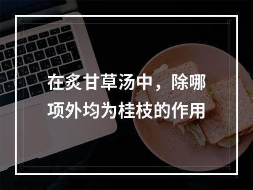 在炙甘草汤中，除哪项外均为桂枝的作用