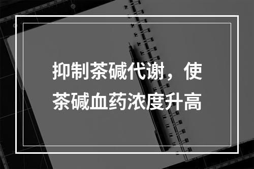 抑制茶碱代谢，使茶碱血药浓度升高