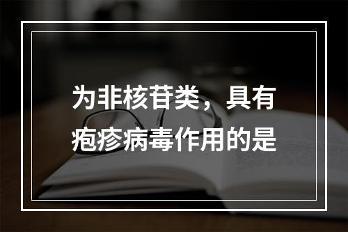 为非核苷类，具有疱疹病毒作用的是