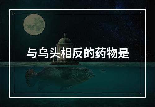 与乌头相反的药物是