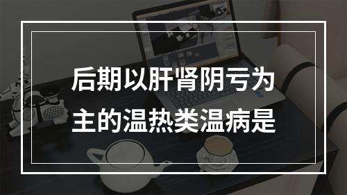 后期以肝肾阴亏为主的温热类温病是