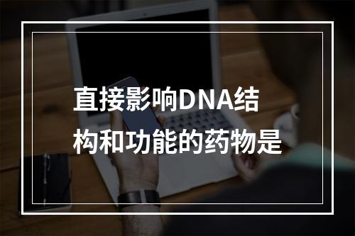 直接影响DNA结构和功能的药物是