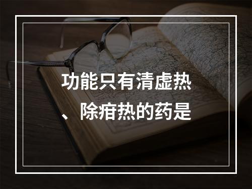 功能只有清虚热、除疳热的药是