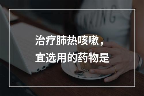 治疗肺热咳嗽，宜选用的药物是