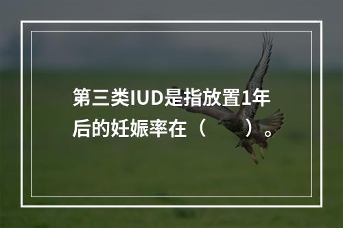 第三类IUD是指放置1年后的妊娠率在（　　）。