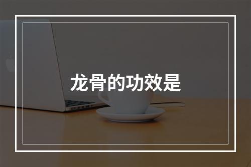 龙骨的功效是