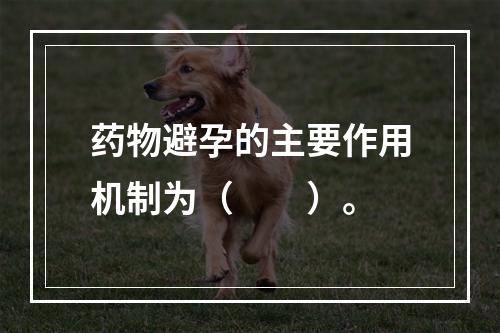 药物避孕的主要作用机制为（　　）。