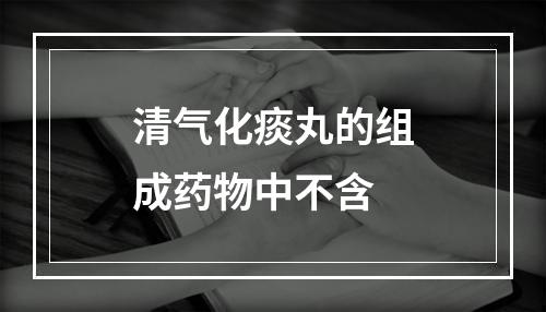 清气化痰丸的组成药物中不含