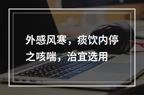 外感风寒，痰饮内停之咳喘，治宜选用