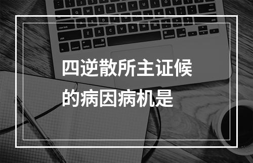 四逆散所主证候的病因病机是