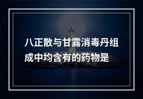 八正散与甘露消毒丹组成中均含有的药物是