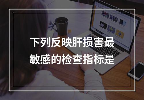 下列反映肝损害最敏感的检查指标是