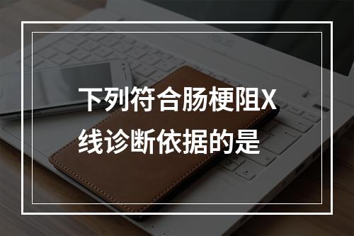 下列符合肠梗阻X线诊断依据的是