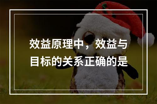 效益原理中，效益与目标的关系正确的是