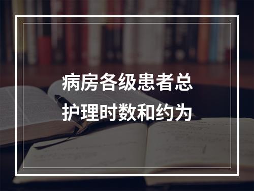 病房各级患者总护理时数和约为