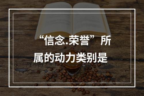 “信念.荣誉”所属的动力类别是