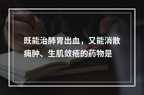 既能治肺胃出血，又能消散痈肿、生肌敛疮的药物是