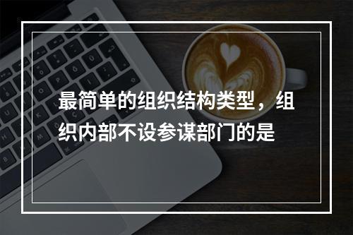 最简单的组织结构类型，组织内部不设参谋部门的是